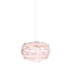 Eos Mini Plug-In Pendant in Light Rose, White Cord