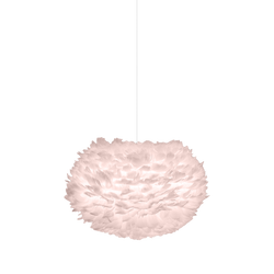 Eos Medium Plug-In Pendant in Light Rose, White Cord