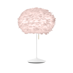 Eos Table Lamp - Light Rose, White Base
