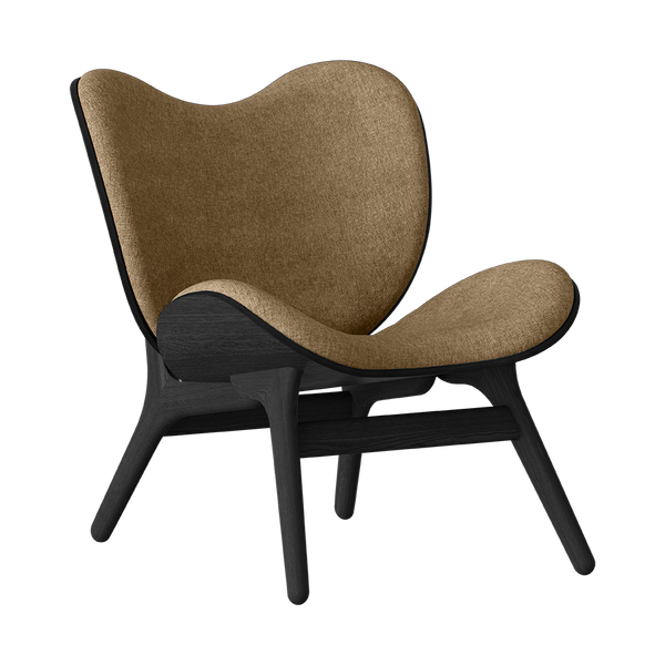 A Conversation Piece Low Lounge Chair in Black Oak