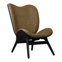 A Conversation Piece Tall Lounge Chair in Black Oak