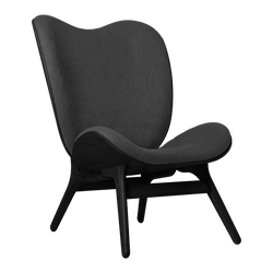 A Conversation Piece Tall Lounge Chair in Black Oak, Shadow