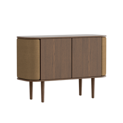 Treasures 2-Door Cabinet in Dark Oak and Sugar Brown Doors