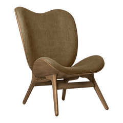 A Conversation Piece Tall Lounge Chair in Dark Oak