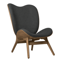 A Conversation Piece Tall Lounge Chair in Dark Oak, Shadow