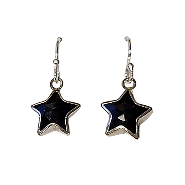 Star Shape Gemstone Earrings in Sterling Silver, Stone Choice