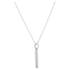 Small Vertical Bar Necklace in Sterling Silver