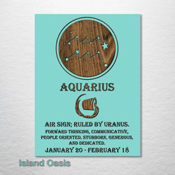 Zodiac Wall Hanging - Aquarius, Island Oasis