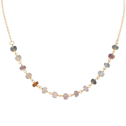 Delicate 4mm Spinel Gemstone Necklace on Gold Filled Chain