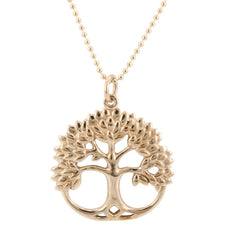 Tree of Life Necklace in Golden Bronze on 18