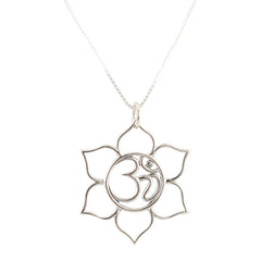 Flower and Om Necklace