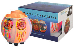Himalayan Aromatherapy Salt Lamp with UL Listed  Dimmer Cord (Dream Catchers)
