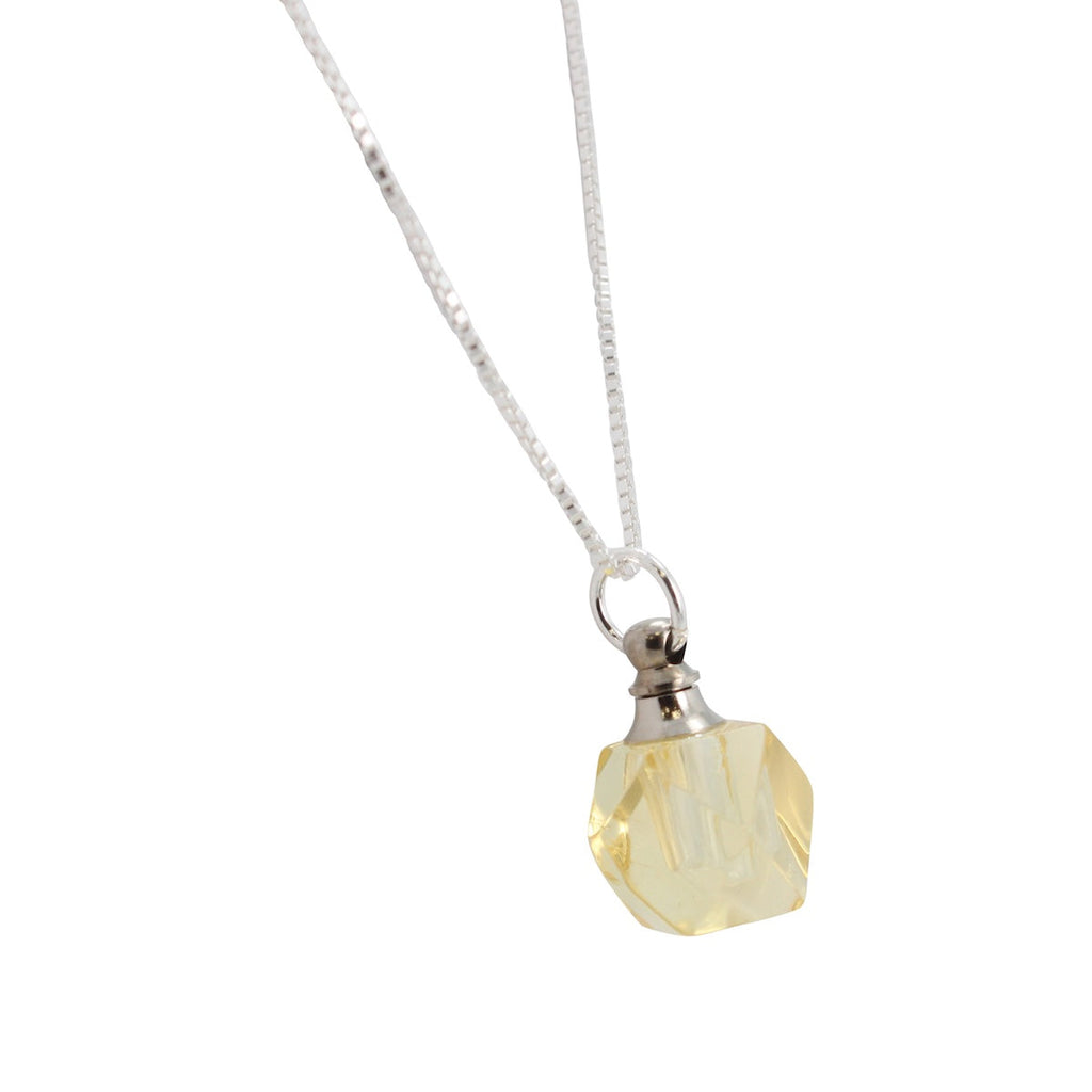 Faceted Crystal Essential Oil Diffuser Necklace