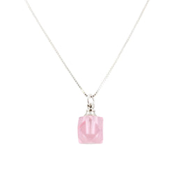 Faceted Crystal Essential Oil Diffuser Necklace, Pink