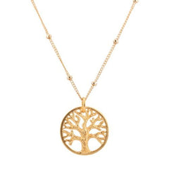 Tree of Life Necklace in Gold Plated Bronze