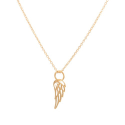 Detailed Mini Gold Angel Wing Necklace Detailed Mini Gold Angel Wing Necklace
