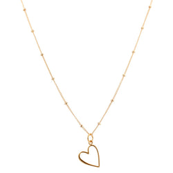 Delicate Open Heart Necklace in 24k Gold Plated Sterling Silver Delicate Open Heart Necklace in 24k Gold Plated Sterling Silver