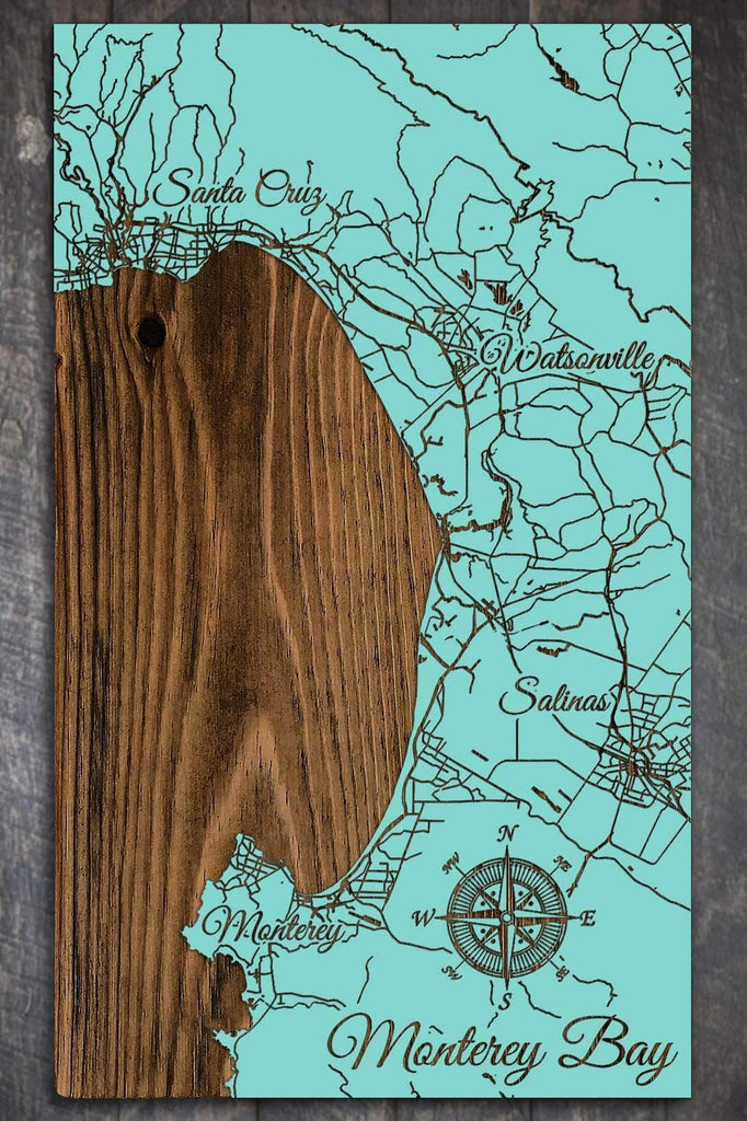 Monterey Bay Wood Fired Map -  Medium (22.5