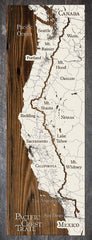 Pacific Crest Trail Wood Fired Map -  Small (11.25