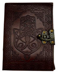 Hamsa Hand Leather Embossed Journal 5 x 7 inch