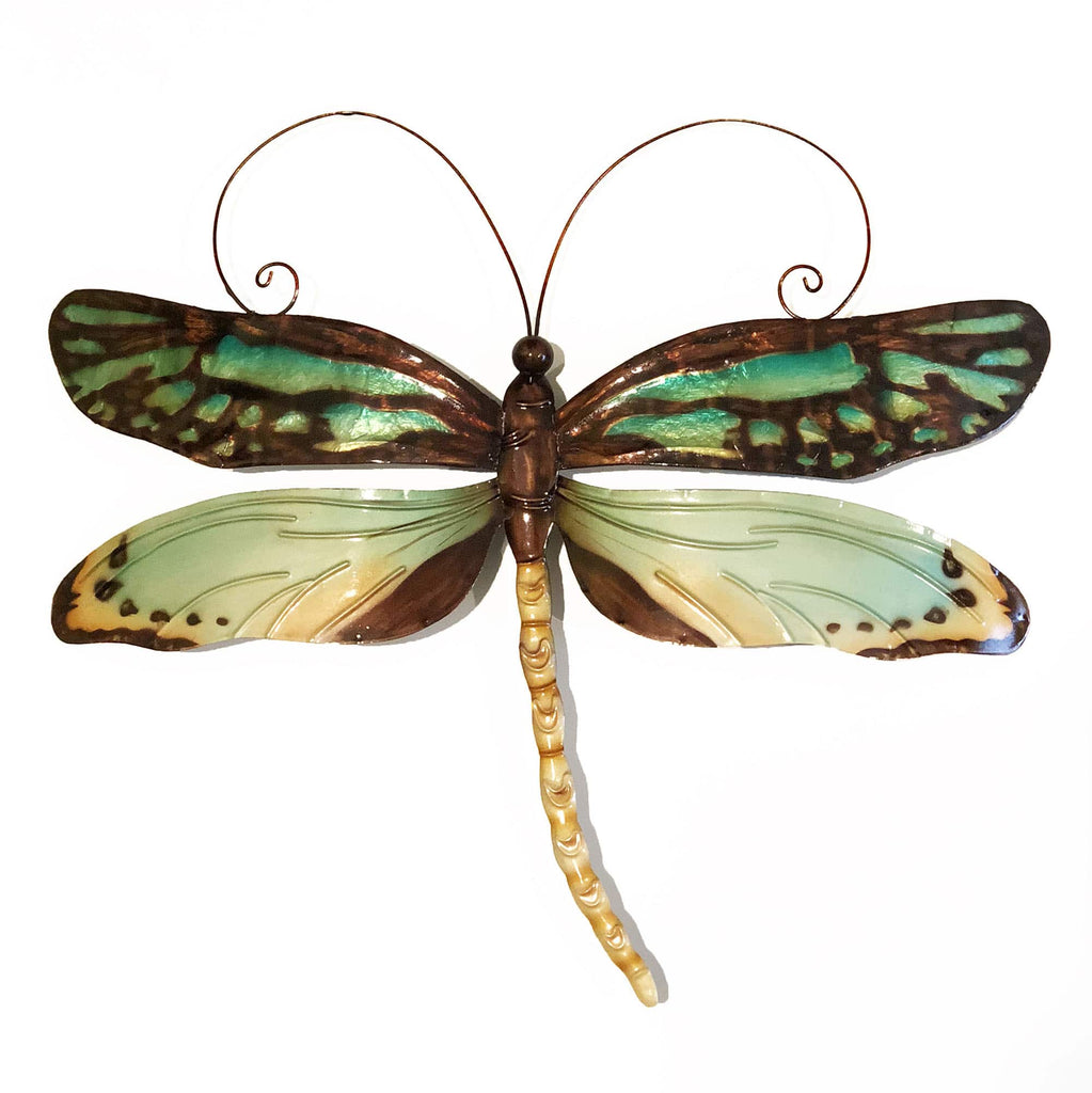 Dragonfly Wall Decor Aqua And Gold