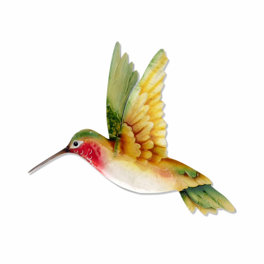 Hummingbird Wall Decor Yellow And Green