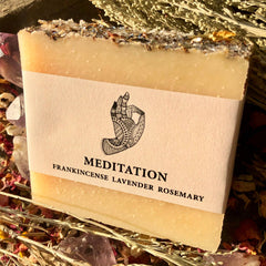 Meditation Goat's Milk Soap - 4oz, Rosemary, Lavender, and Frankincense