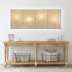 Natural Sunburst Panel Wall Lamp, Natural