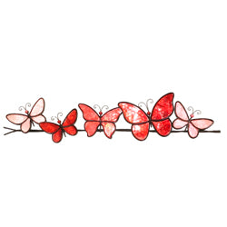 Butterflies on a Wire Wall Art, Red