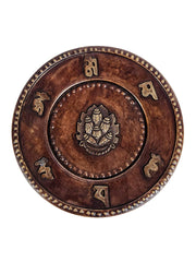 Conch Mantra Wall Hanging: Brass Copper / 8