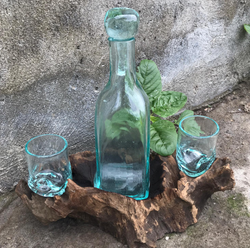 MGW-07 - Molten Glass on Wood - Whisky Set