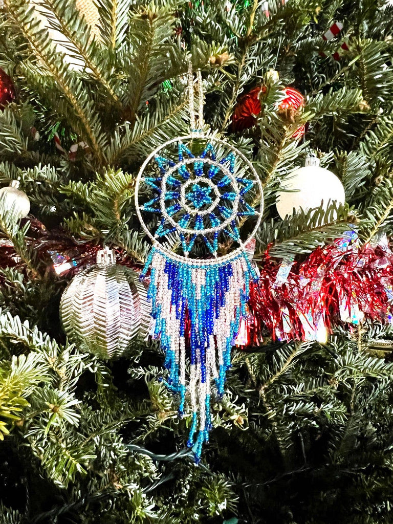 Round Beaded Dream Catcher Seed Bead Hanging Ornament
