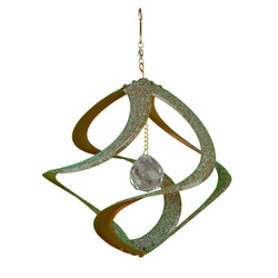 Verdi Gris Cosmix Garden Spinner w/ Crystal – 11”