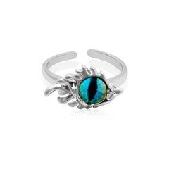 RP 89 Evil Eye Design  stainless  Adjustable Ring