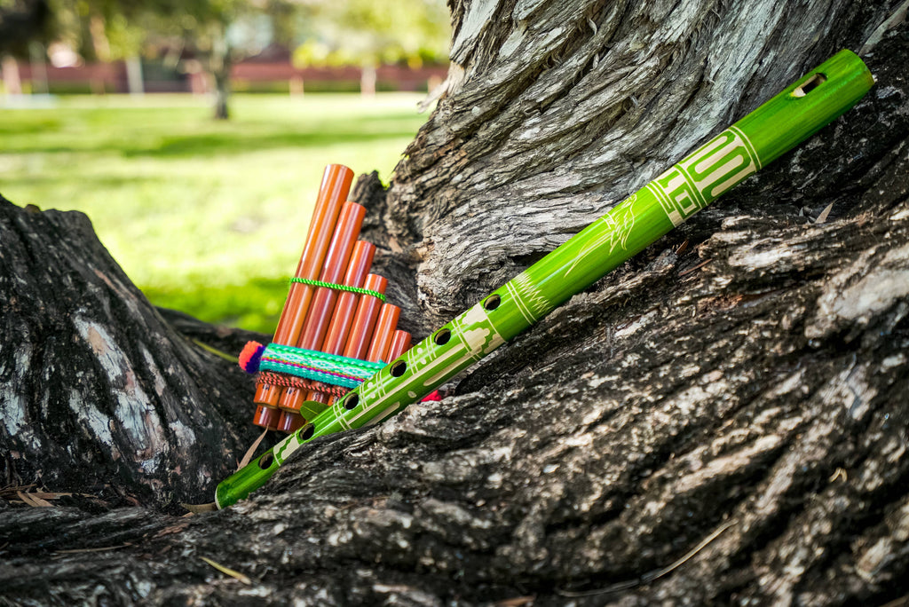 Large Colored Bamboo Wooden Recorder Flute Music Instrument