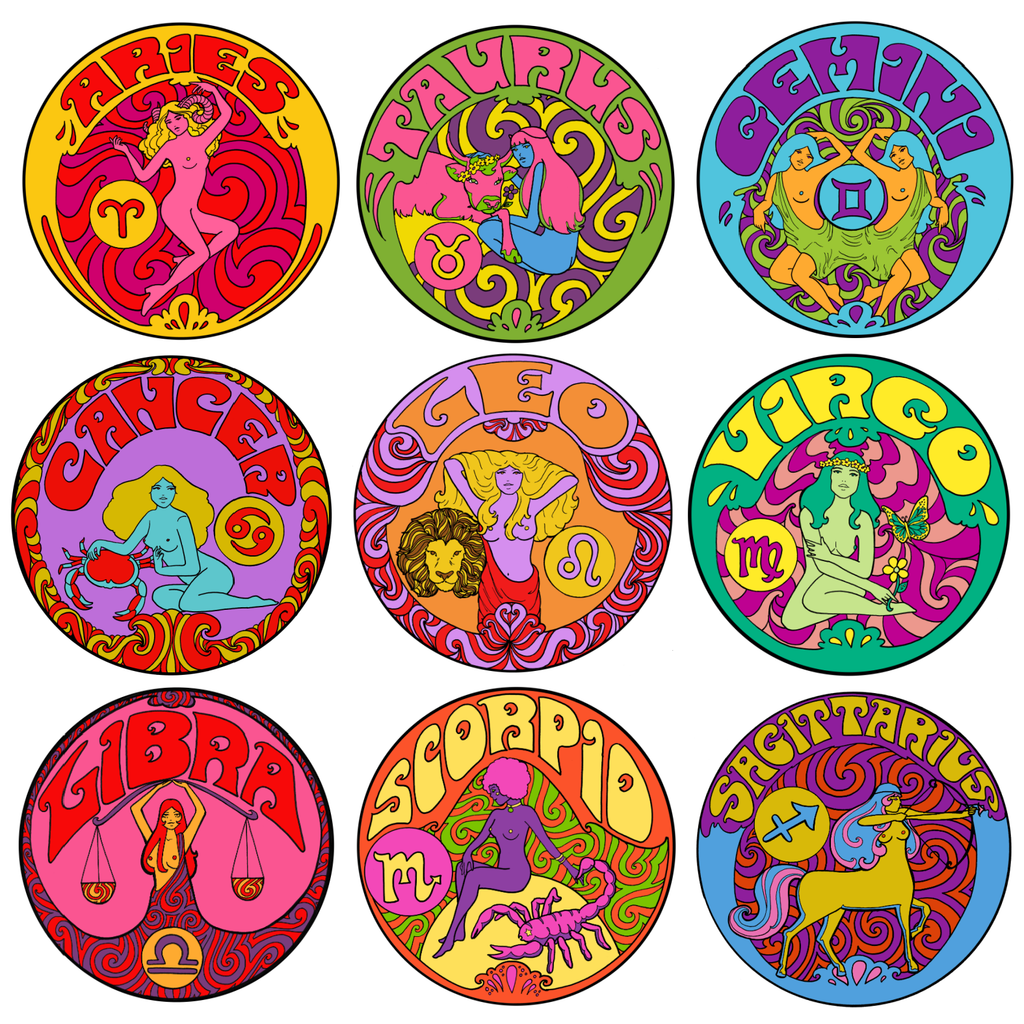 Multiple Zodiac Stickers 10 EACH