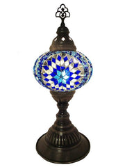 Mosaic Desk Lamp - Blue Star Burst