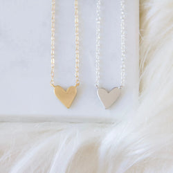 Heart Necklace: Sterling Silver / 18