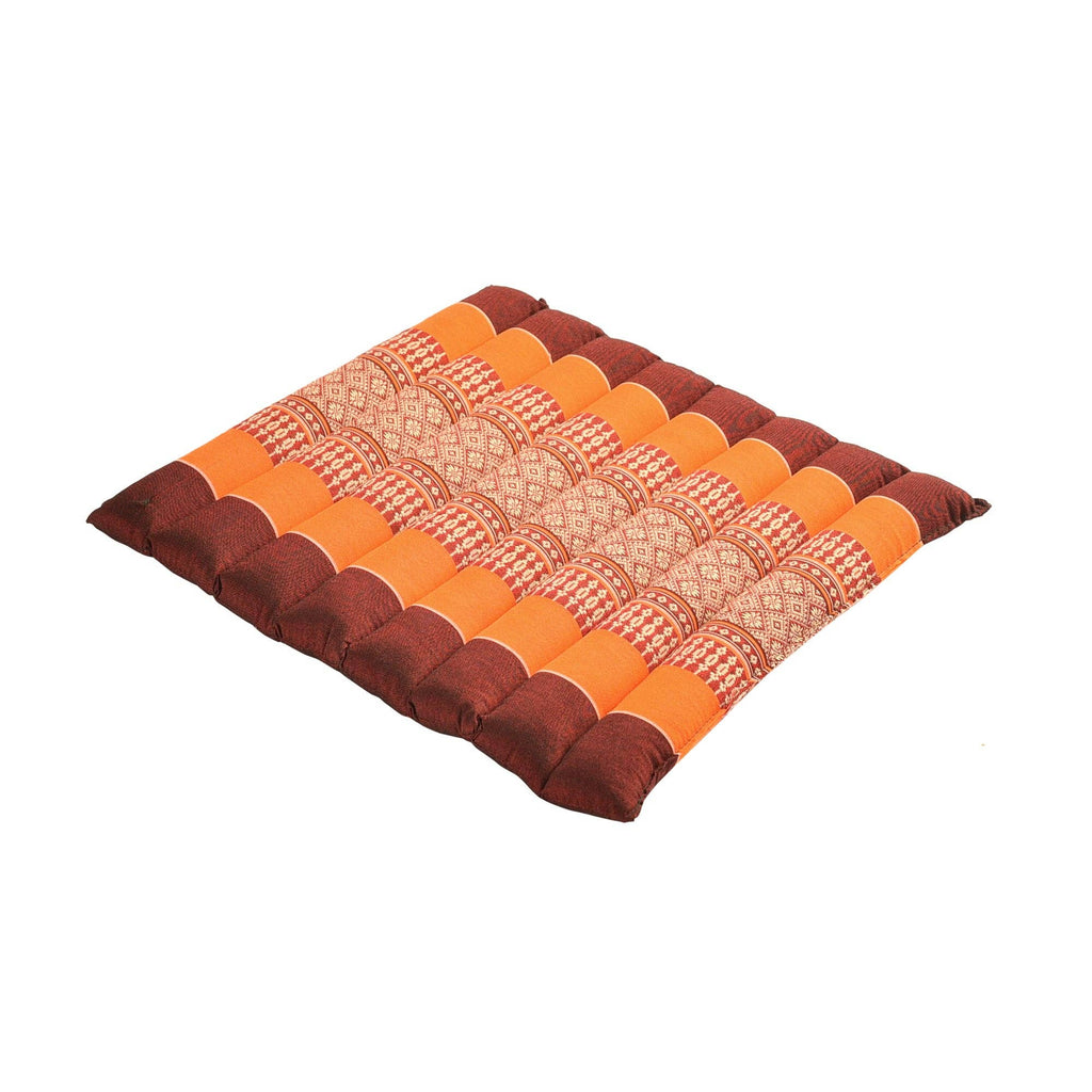 Zafuko Rollable Yoga & Meditation Cushion: Burgundy/Orange / Medium