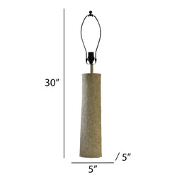 Chronicle Pillar Lamp Base Gray, Base Made of Recycled Paper