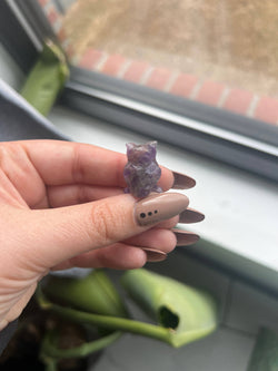 Amethyst Owl Crystal Carving
