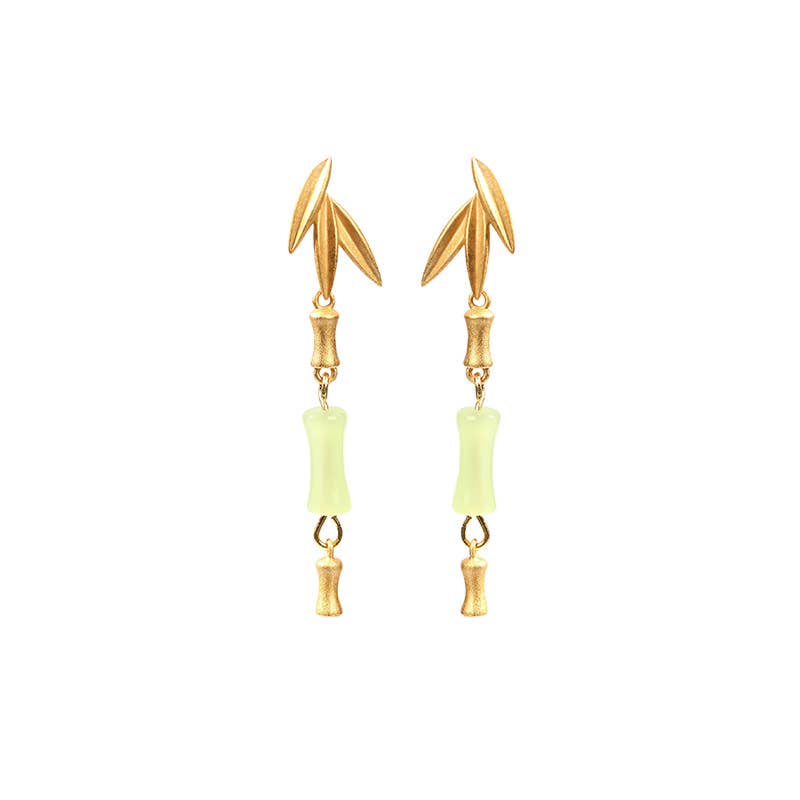 Golden Bamboo Earrings