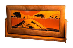 Cherry Wood (Traditional) Moving Sand Art Pictures: Ocean Blue / Small