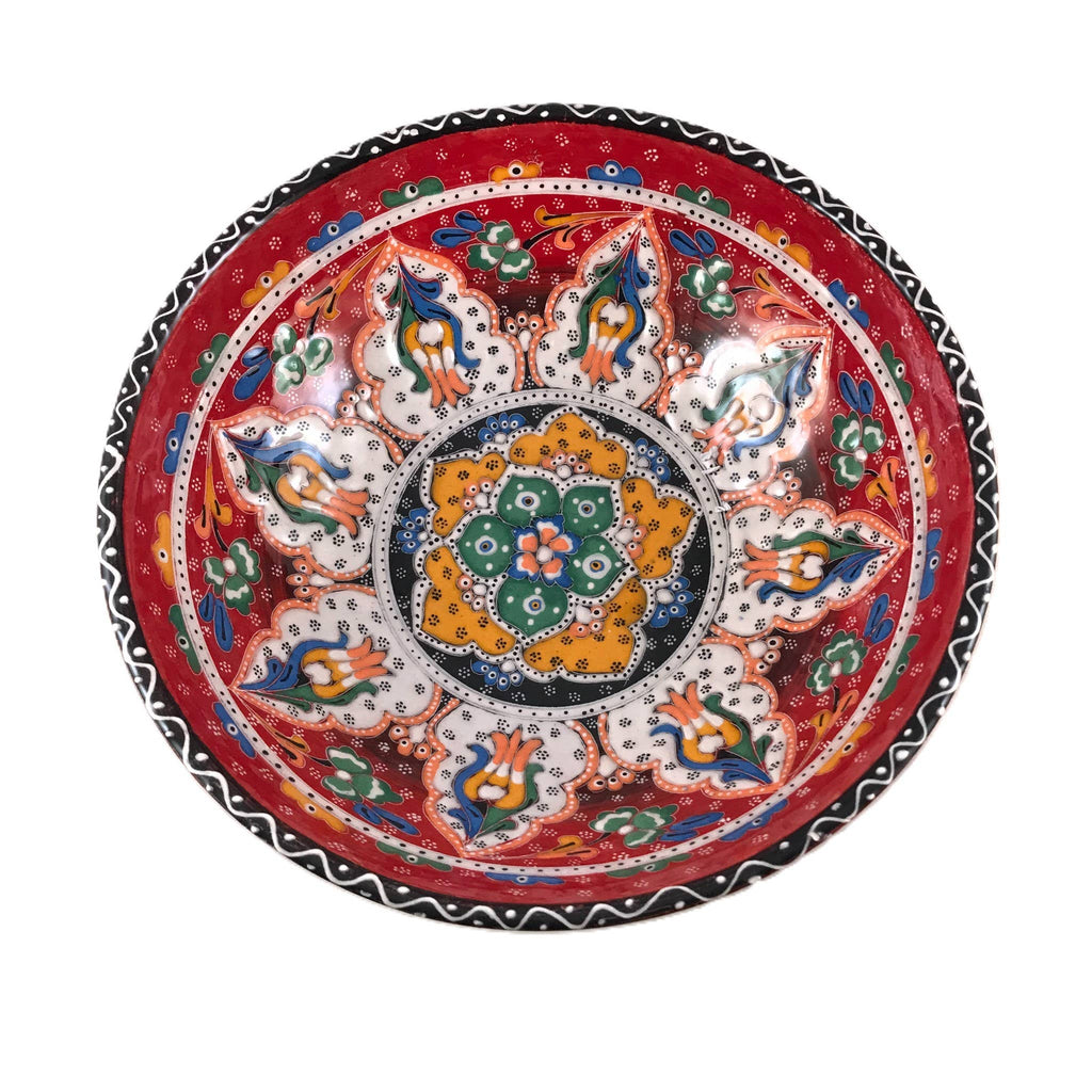 Round Embossed Ceramic Bowl - 10