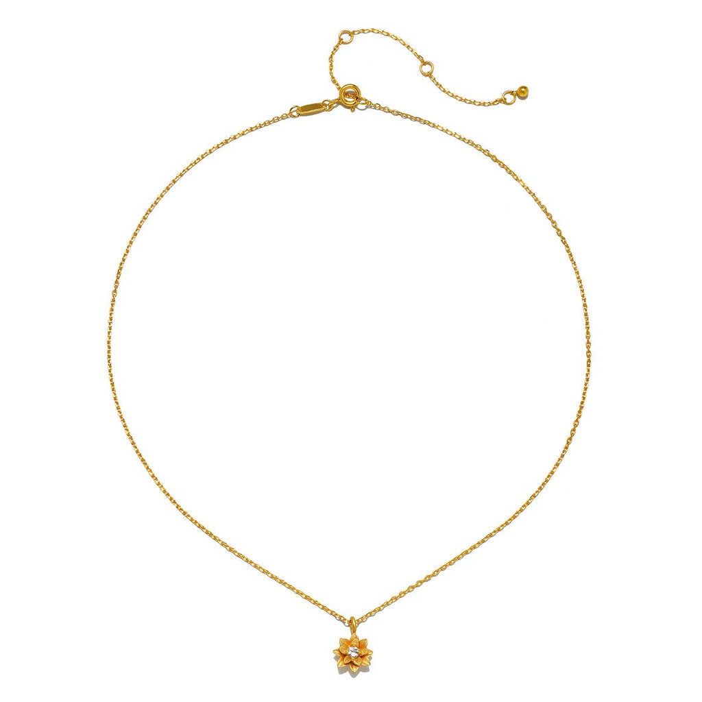 Summer - 16” Soul Renew Gold Lotus Necklace