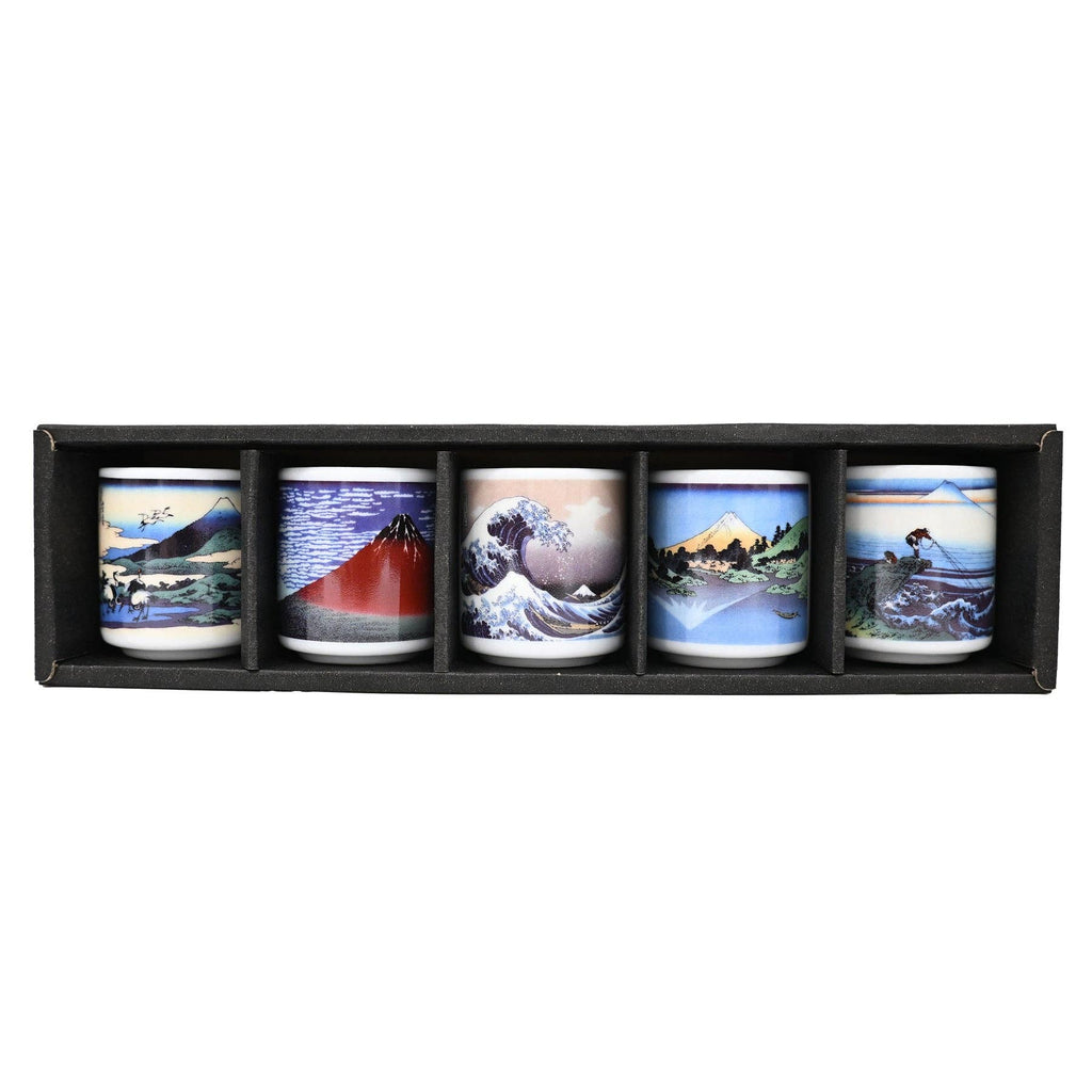 5 Piece 1.5oz Sake Cup Gift Set Hokusai JP (1/60)