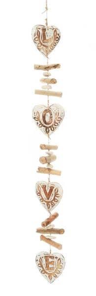 Wooden Love Heart Strand
