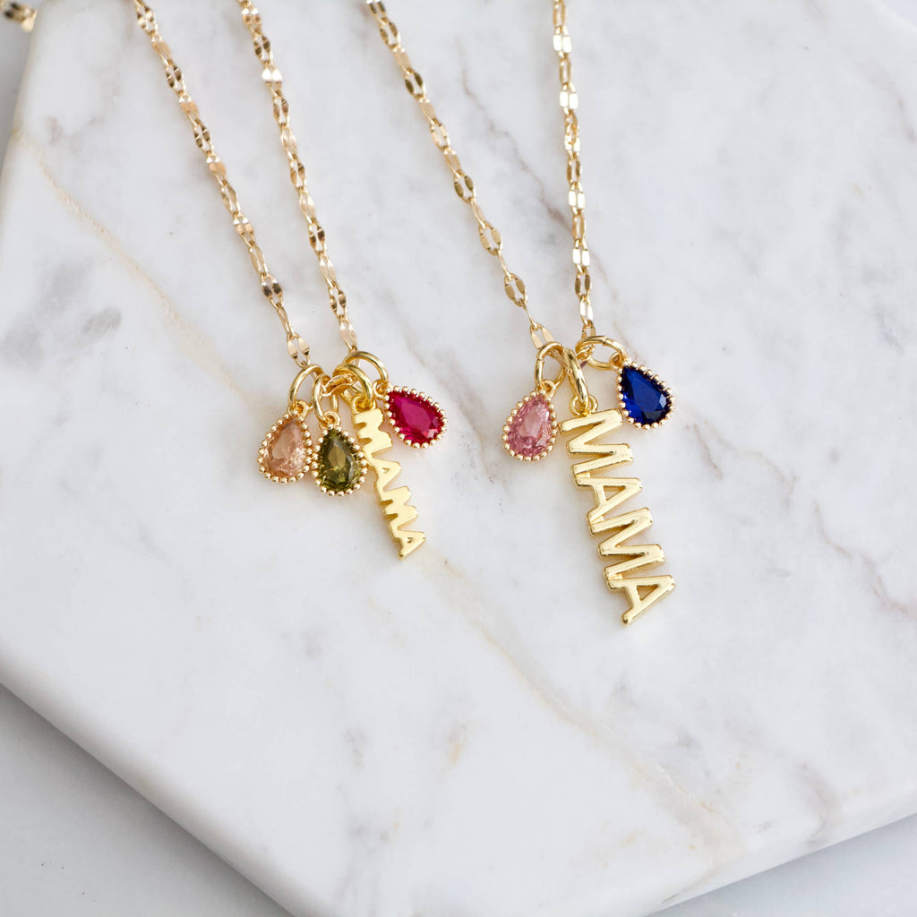 Birthstone Mama Necklace