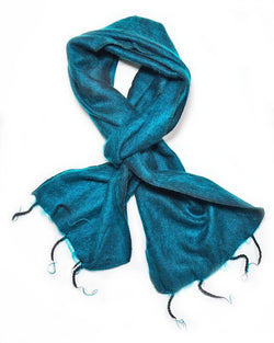 Brushed Woven Scarf, Ocean