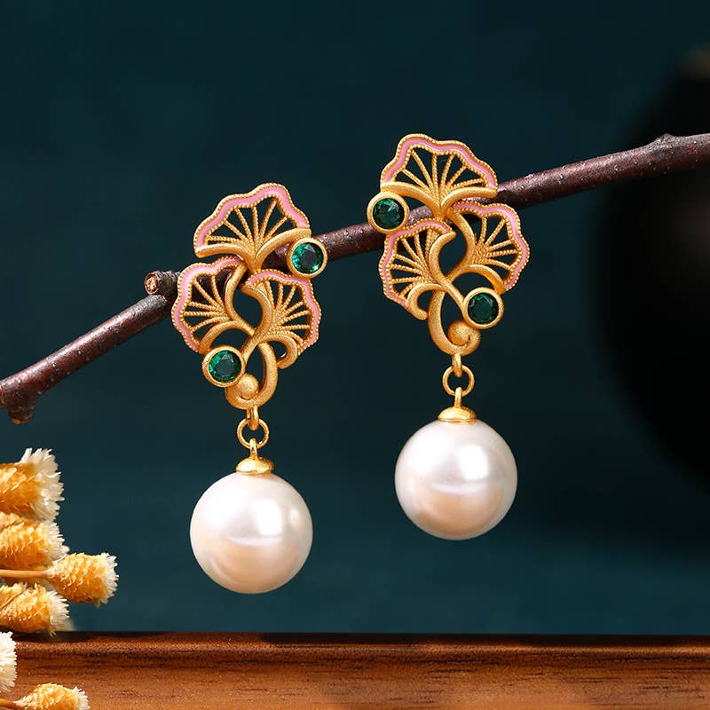 Ginkgo Leaves Earrings